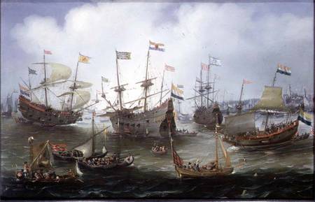 The Return to Amsterdam of the Fleet of the Dutch East India Company in 1599 a Andries van Eertvelt