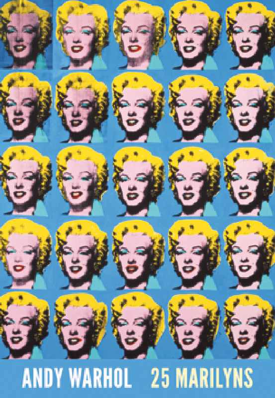 Twenty-Five Colored Marilyns a Andy Warhol