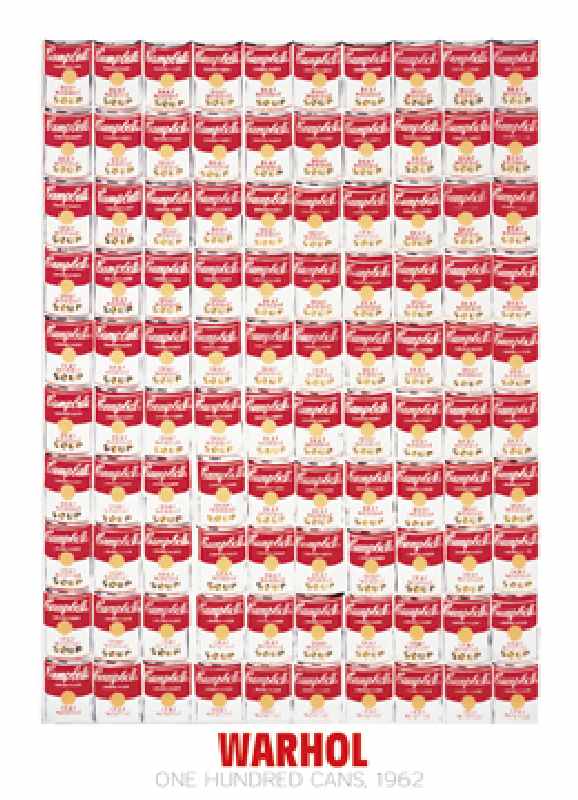 One Hundred Cans, 1962 - (AW-828) a Andy Warhol