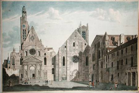 Facades of the Churches of St. Genevieve and St. Etienne du Mont, Paris a Angelo Garbizza