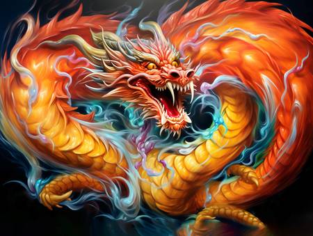 Il potente drago cinese dell\'anno terrestre. Segno zodiacale