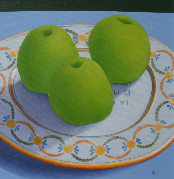 Three Green Apples a Ann  Brain