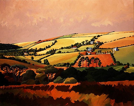 From the train, South Devon, No.1 (oil on canvas)  a Anna  Teasdale