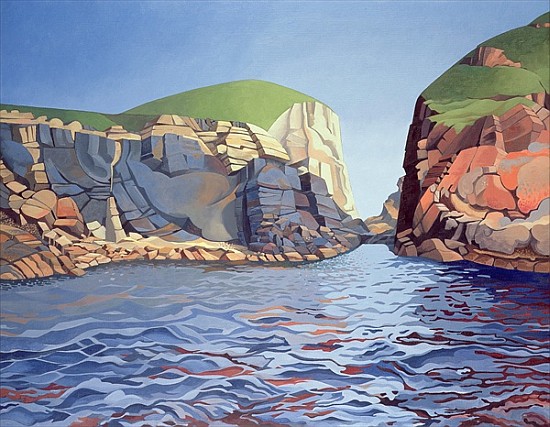 Land and Sea No. I, Ramsey Island (oil on canvas)  a Anna  Teasdale
