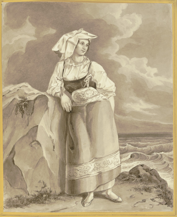 Italienerin am Meeresstrand a Anna von Biedenfeld