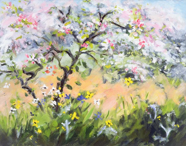 Fiori di primavera (olio su tela) a Anne  Durham