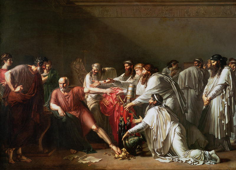 Hippocrates (c.460-c.377 BC) Refusing the Gifts of Artaxerxes I (d.425 BC) 1792 a Anne Louis Girodet de Roucy-Trioson