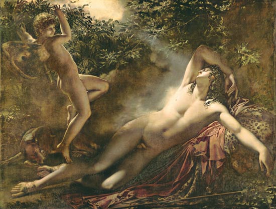 The sleep of the Endymion a Anne-Louis Girodet de Roucy-Trioson