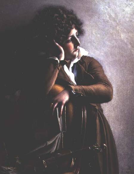 Portrait of Romainville-Trioson a Anne-Louis Girodet de Roucy-Trioson