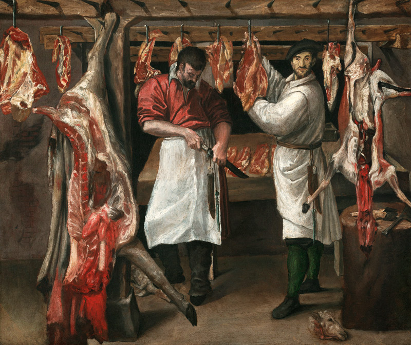 The Butcher's Shop a Annibale Carracci
