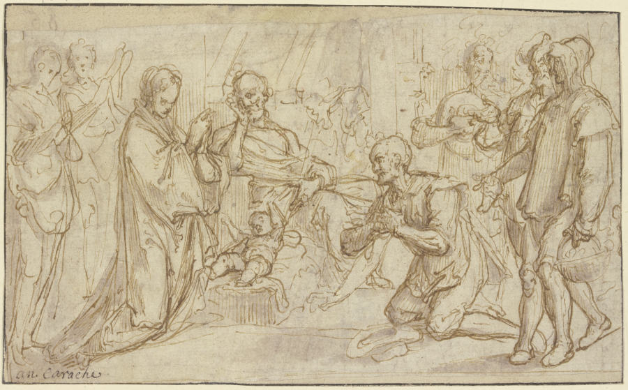 Adoration of the shepherds a Annibale Carracci