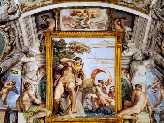 The 'Galleria Carracci' (Carracci Hall) detail of Polyphemus and Galatea a Annibale Carracci