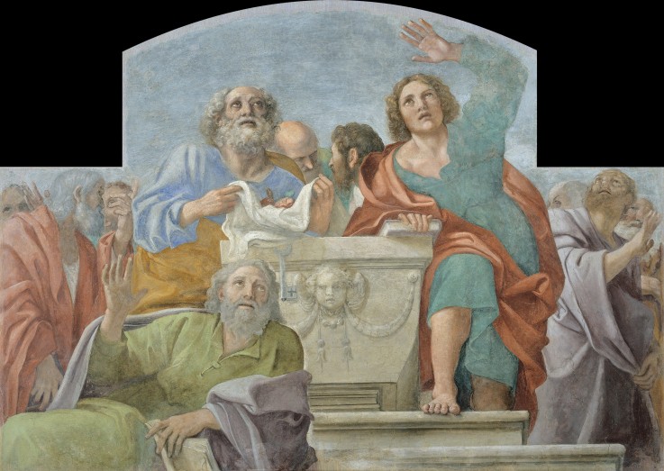 Apostles around the Empty Sepulchre a Annibale Carracci