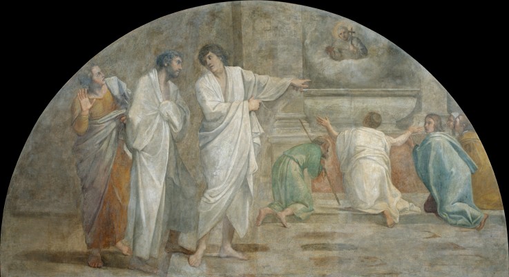 Apparition of Saint Didacus above his sepulchre a Annibale Carracci