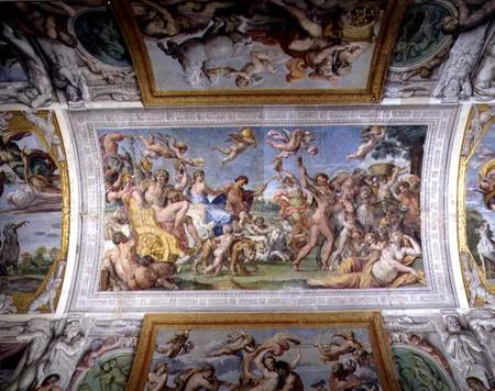The 'Galleria di Carracci' (Carracci Hall) detail of the Triumph of Bacchus and Ariadne a Annibale Carracci