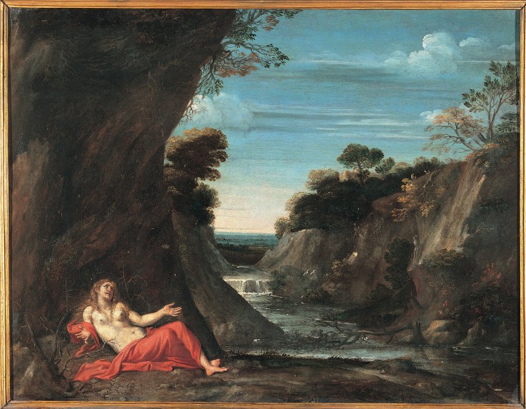 Landscape with the penitent Magdalene a Annibale Carracci