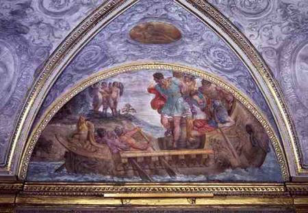 Lunette depicting Ulysses and the Sirens, from the 'Camerino' a Annibale Carracci