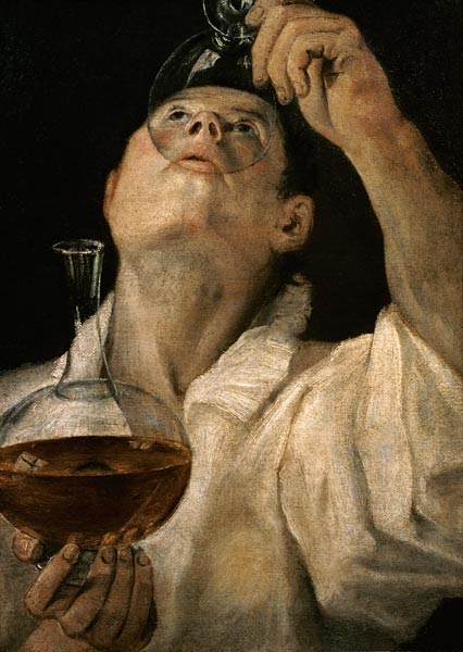 Portrait of a Man Drinking a Annibale Carracci