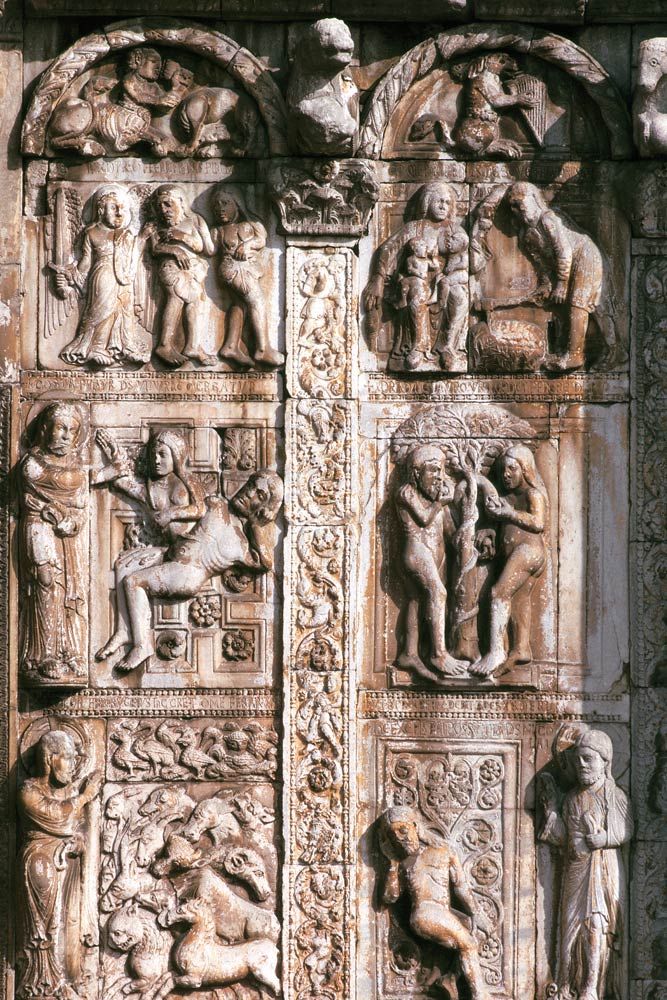 Detail from the south side of the west porch a Anonym Romanisch