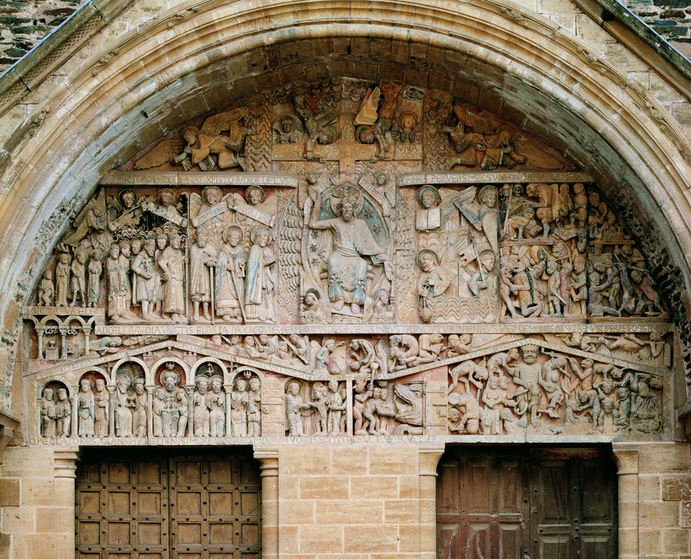 The Last Judgement, west portal tympanum a Anonym Romanisch