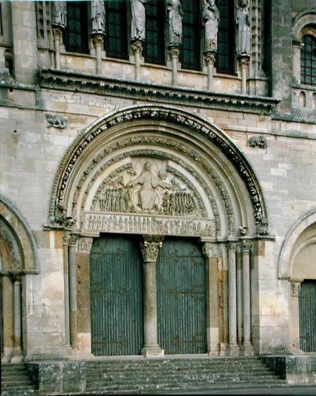 Central Portal of the Abbey Church, 1096-1106 reconstructed by Viollet-le-Duc in 1845 a Anonym Romanisch
