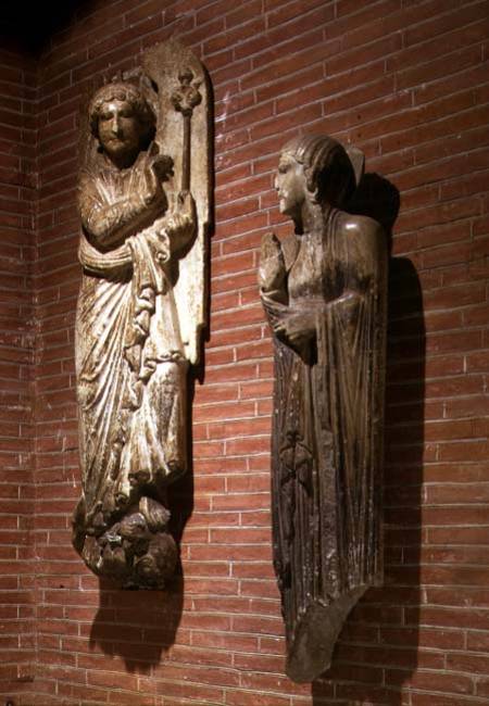 Figures of the Annunciation, from the exterior of St. Sernin a Anonym Romanisch