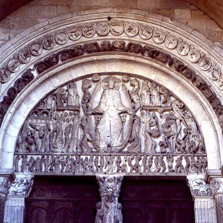 The Last Judgement, tympanum from the west portal a Anonym Romanisch