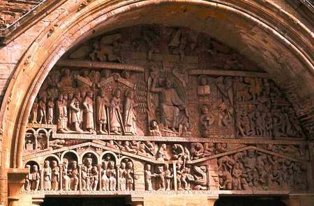 The Last Judgement from the West Portal Tympanum a Anonym Romanisch