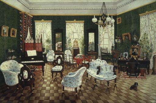 Kabinett im Landhaus des Grafen Dimitri Andrejewitsch Tolstoi in Snamenskaja, Gouvernement Woronesch a Anonimo, Haarlem