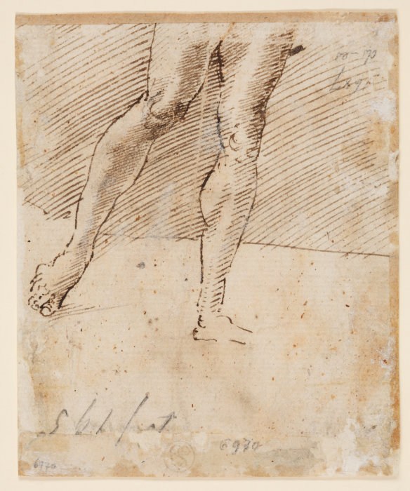 Beine eines stehenden Mannes (Fragment) a Anonym