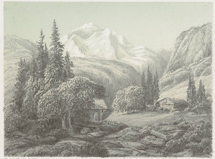 Die Jungfrau in den Berner Alpen a Anonym