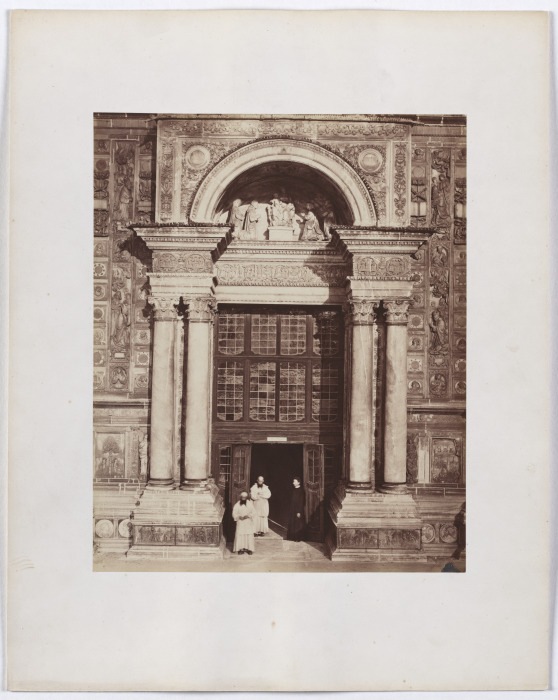 The Charterhouse of Pavia: view of the main portal of the church a Anonym