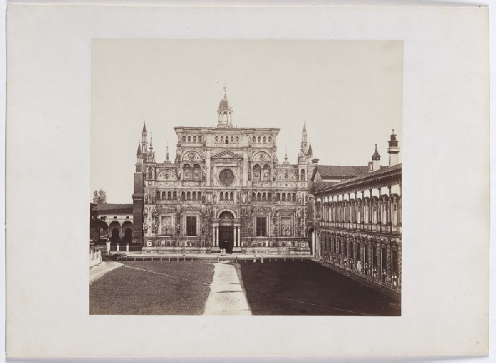 The Charterhouse of Pavia: view of the main facade a Anonym