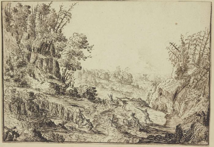 Landscape with robbers a Anonym