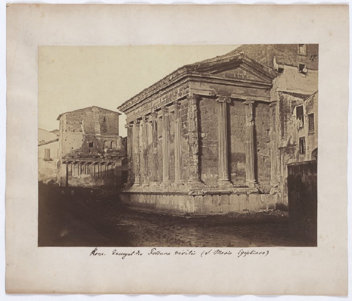 Rome: View of the temple of Fortuna virilis a Anonym