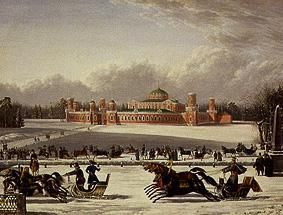 Sledge racing in the Petrovskij gardens in Moscow. a Anonym (russisch)