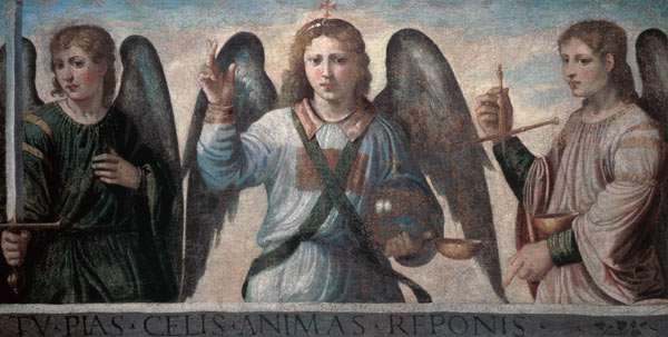 The three archangels a Anonym (Venezianisch oder Bergamesisch)