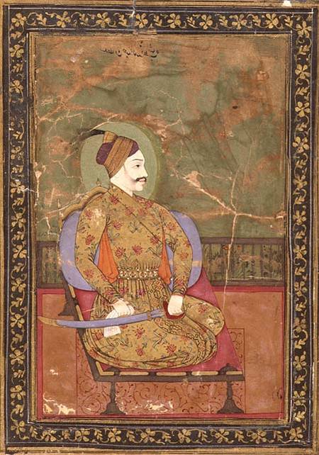 58.20/25A Portrait of Sultan Abdullah Qutb Shah seated, (1626-72), Golconda, Deccani School a Anonimo