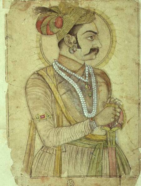 63.1728 Portrait of the Maharaja Sri Karan Singh, attributed to Rukhnuddin, Bikaner, Rajasthan, Rajp a Anonimo