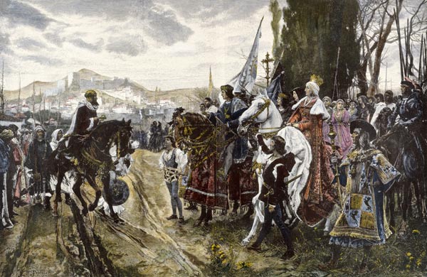 Eroberung Granadas / Pradilla nach Gemälde von Francisco Pradilla y Ortiz a Anonimo