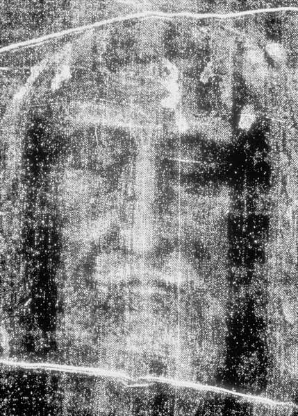 Turin shroud, head in negative a Anonimo