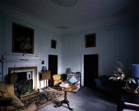 Belle Isle, Windermere: the drawing room with its neo-classical frieze of musical instruments a Anonimo