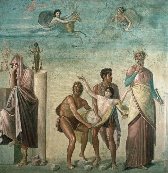 The Sacrifice of Iphigenia, from the House of the Tragic Poet, Pompeii a Anonimo