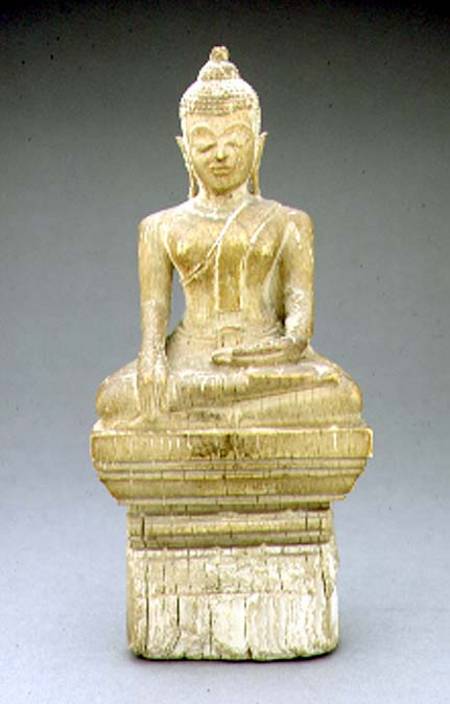 Buddha 'shakyamuni'seated in the 'Bhumisparsimudra' - earth touching gesture a Anonimo