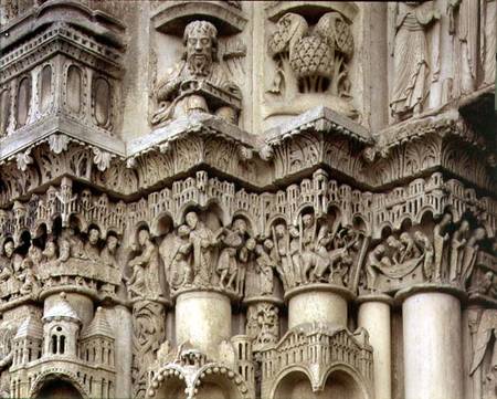 Capital frieze depicting Scenes from the Passion, from the south door of the Royal Portal,west facad a Anonimo