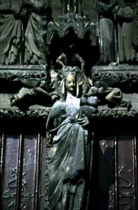 Central trumeau figure of the Virgin and Child from the South Transept Portal a Anonimo
