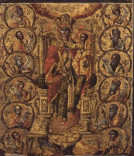 Christ in the Vine: (part of a diptych, see also 49191 ),icon from Ionian Isles a Anonimo