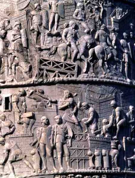 The Construction of a Roman Campfrom Trajan's Column a Anonimo