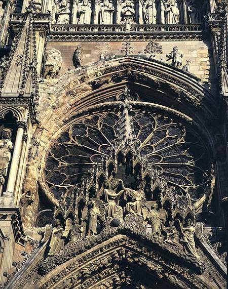 Coronation of the Virgin, west facade a Anonimo