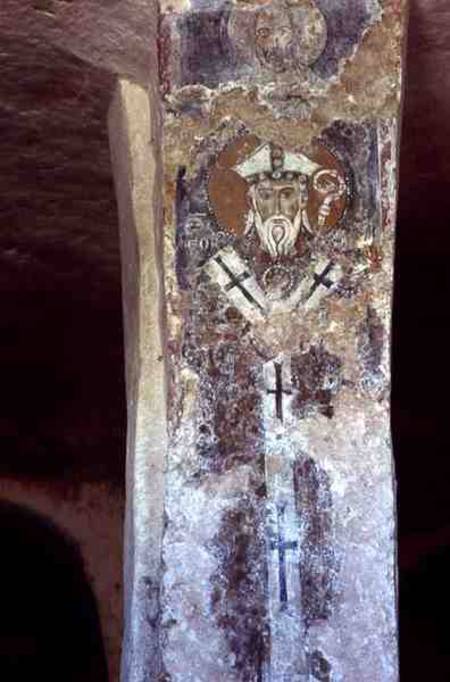 A Damaged Fresco of a Bishop a Anonimo
